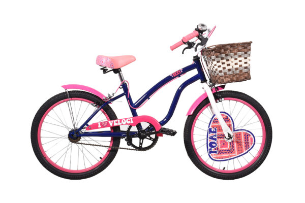 Bicicleta Veloci Heart Beat City Rodada 20 Azul Infantil