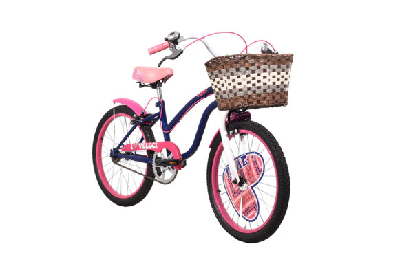 Bicicleta Veloci Heart Beat City Rodada 20 Azul Infantil
