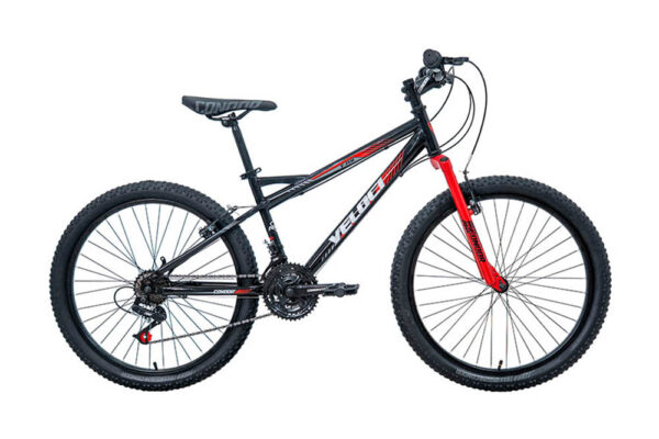 Bicicleta Veloci TRX M/Rig Rodada 24 Negro De Montaña