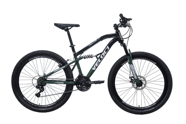 Bicicleta Veloci Naukas Pro FD Rodada 26 Verde De Montaña